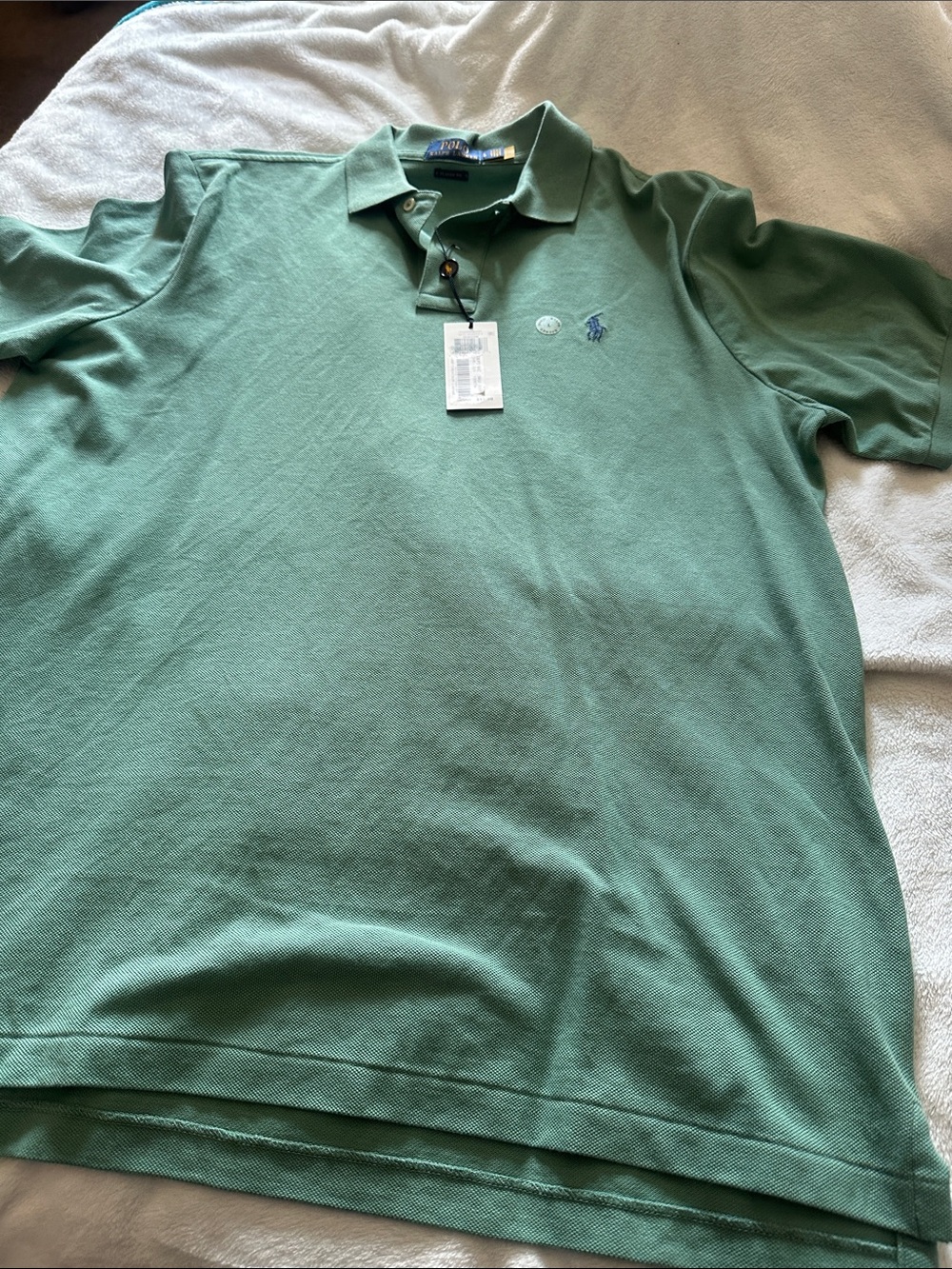 Ralph Lauren Polo Shirt in Mint Green with Embroidered Pony